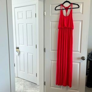 LUSH razor back maxi dress